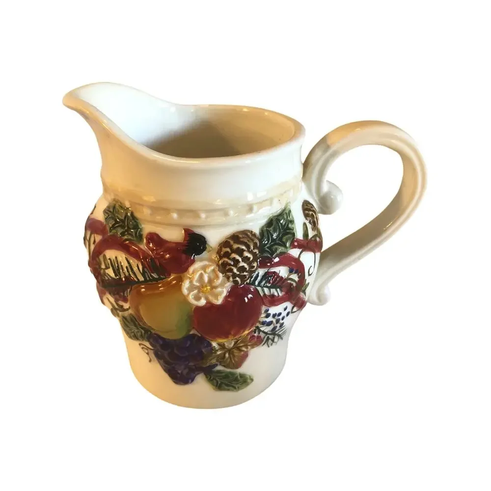 Bella Casa by Ganz, Christmas fruit & birds, Tea Set